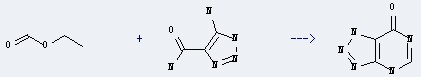 7H-1,2,3-Triazolo[4,5-d]pyrimidin-7-one,3,6-dihydro- can be prepared by 5-amino-1H-[1,2,3]triazole-4-carboxylic acid amide and formic acid ethyl ester.